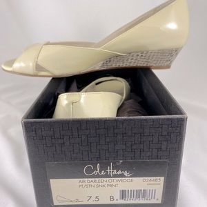NIB Cole Haan Nike Air Darleen: Python/Bone Patent 7.5